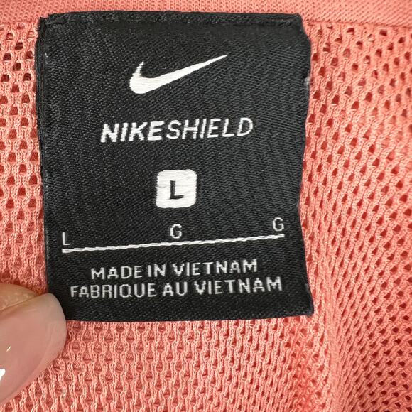 NIKE HyperAdapt Shield OLC Golf Jacket Pink Quartz/Gridiron Full Zip Two-Tone L - Picture 8 of 8